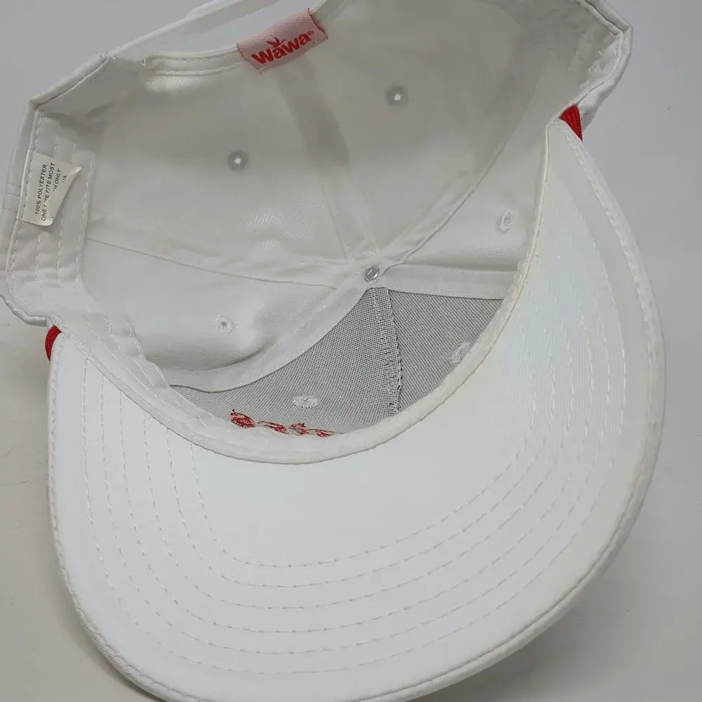Wawa 5 Panel White One Size Hoagies Red Rope Script Snapback Polyester Hat